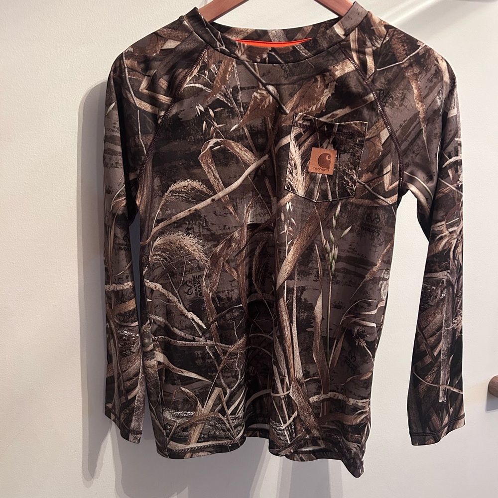 Carhartt Kids Woodland Camo Long Sleeve Tee